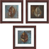 Framed 'New Leaf 3 Piece Framed Art Print Set' border=