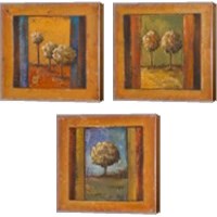 Framed 'Lonely Trees 3 Piece Canvas Print Set' border=
