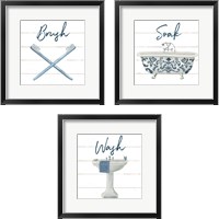 Framed Cottage Bath 3 Piece Framed Art Print Set