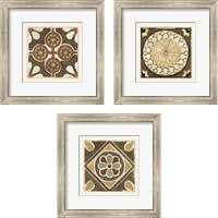 Framed Moroccan Tile Pattern 3 Piece Framed Art Print Set