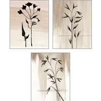 Framed 'Jasmine Delight Neutral 3 Piece Art Print Set' border=