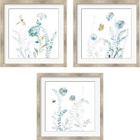 Framed 'Blues of Summer 3 Piece Framed Art Print Set' border=