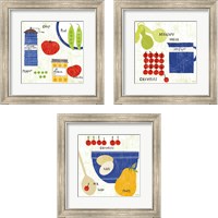 Framed 'Cooking it 3 Piece Framed Art Print Set' border=