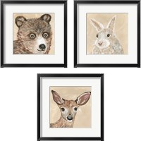 Framed Fuzzy Friends 3 Piece Framed Art Print Set