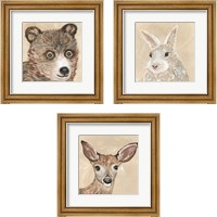 Framed Fuzzy Friends 3 Piece Framed Art Print Set