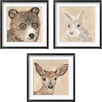 Framed Fuzzy Friends 3 Piece Framed Art Print Set