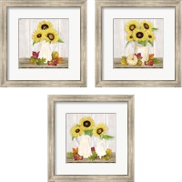 Framed Fall Sunflowers 3 Piece Framed Art Print Set