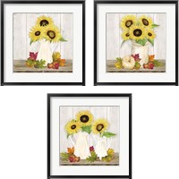 Framed Fall Sunflowers 3 Piece Framed Art Print Set