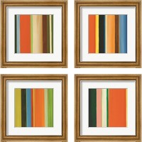 Framed Hampton Abstract Stripe 4 Piece Framed Art Print Set