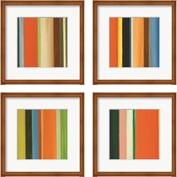 Framed 'Hampton Abstract Stripe 4 Piece Framed Art Print Set' border=