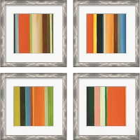 Framed 'Hampton Abstract Stripe 4 Piece Framed Art Print Set' border=