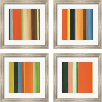 Framed Hampton Abstract Stripe 4 Piece Framed Art Print Set