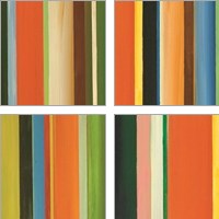 Framed 'Hampton Abstract Stripe 4 Piece Art Print Set' border=