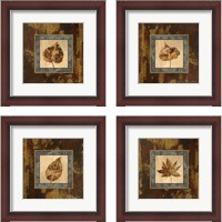 Framed 'Autumn Leaf 4 Piece Framed Art Print Set' border=