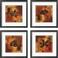 Framed October Leaf 4 Piece Framed Art Print Set