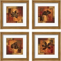 Framed 'October Leaf 4 Piece Framed Art Print Set' border=