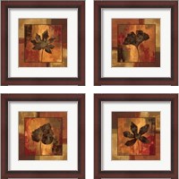 Framed 'October Leaf 4 Piece Framed Art Print Set' border=