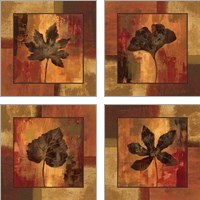 Framed 'October Leaf 4 Piece Art Print Set' border=