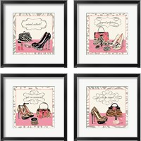 Framed Pink & Wild 4 Piece Framed Art Print Set