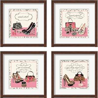 Framed Pink & Wild 4 Piece Framed Art Print Set