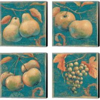Framed 'Lovely Fruits 4 Piece Canvas Print Set' border=