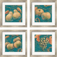 Framed 'Lovely Fruits 4 Piece Framed Art Print Set' border=