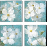 Framed Indiness Blossom Square Vintage 4 Piece Canvas Print Set