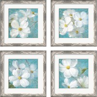 Framed 'Indiness Blossom Square Vintage 4 Piece Framed Art Print Set' border=