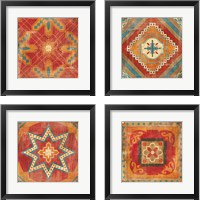 Framed Moroccan Tiles 4 Piece Framed Art Print Set