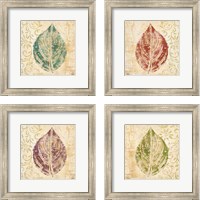 Framed Leaf Scroll 4 Piece Framed Art Print Set