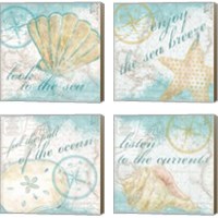 Framed Look to the Sea 4 Piece Canvas Print Set