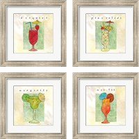 Framed Tropical Cocktails 4 Piece Framed Art Print Set