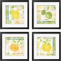 Framed 'Fruit Crush 4 Piece Framed Art Print Set' border=