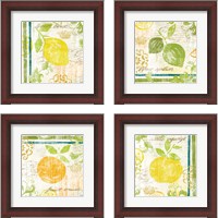 Framed 'Fruit Crush 4 Piece Framed Art Print Set' border=