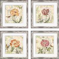 Framed 'Floral Nature Trail 4 Piece Framed Art Print Set' border=