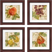 Framed Rustic Fruit 4 Piece Framed Art Print Set