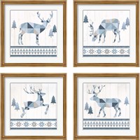 Framed Nordic Geo Lodge 4 Piece Framed Art Print Set