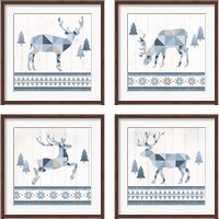 Framed Nordic Geo Lodge 4 Piece Framed Art Print Set
