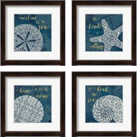 Framed 'Coastal Lace 4 Piece Framed Art Print Set' border=