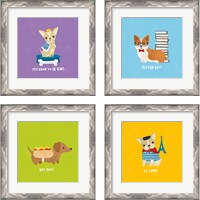 Framed 'Good Dogs 4 Piece Framed Art Print Set' border=