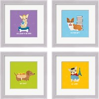 Framed 'Good Dogs 4 Piece Framed Art Print Set' border=