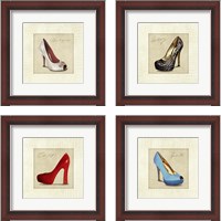 Framed 'Famous Shoes 4 Piece Framed Art Print Set' border=