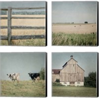 Framed 'Neutral Country 4 Piece Canvas Print Set' border=