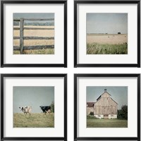 Framed Neutral Country 4 Piece Framed Art Print Set