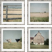 Framed Neutral Country 4 Piece Framed Art Print Set