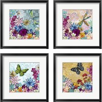 Framed Bright Butterfly 4 Piece Framed Art Print Set