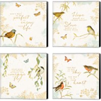 Framed 'Natures Wisdom 4 Piece Canvas Print Set' border=