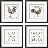 Framed 'Farmhouse Fresh 4 Piece Framed Art Print Set' border=