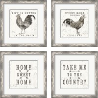 Framed 'Farmhouse Fresh 4 Piece Framed Art Print Set' border=