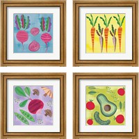 Framed Veggie Time 4 Piece Framed Art Print Set